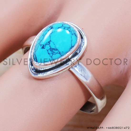 Turquoise 925 Sterling Silver Ring (SJWR-1456)