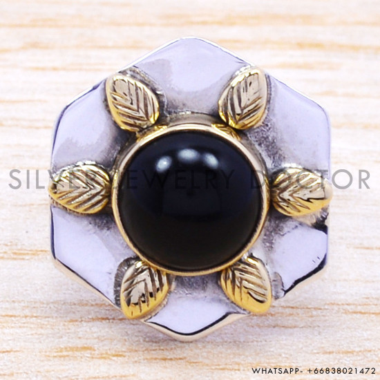Black Onyx 925 Sterling Silver Ring (SJWR-146) Black Onyx 925 Sterling Silver Ring (SJWR-146)
