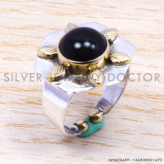 Black Onyx 925 Sterling Silver Ring (SJWR-146) Black Onyx 925 Sterling Silver Ring (SJWR-146)