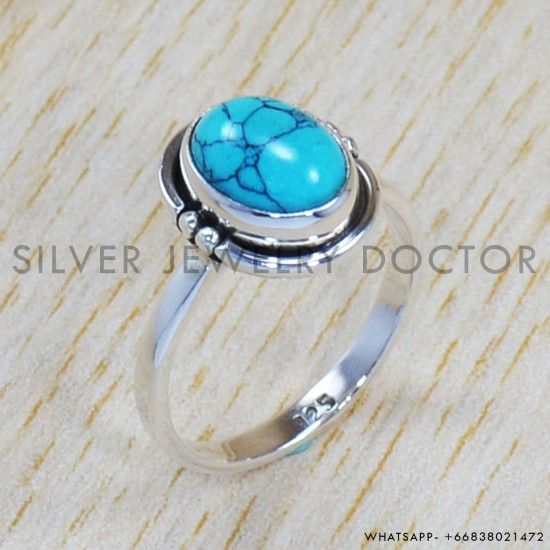 Turquoise 925 Sterling Silver Ring (SJWR-1462)