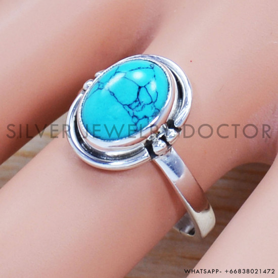 Turquoise 925 Sterling Silver Ring (SJWR-1462)