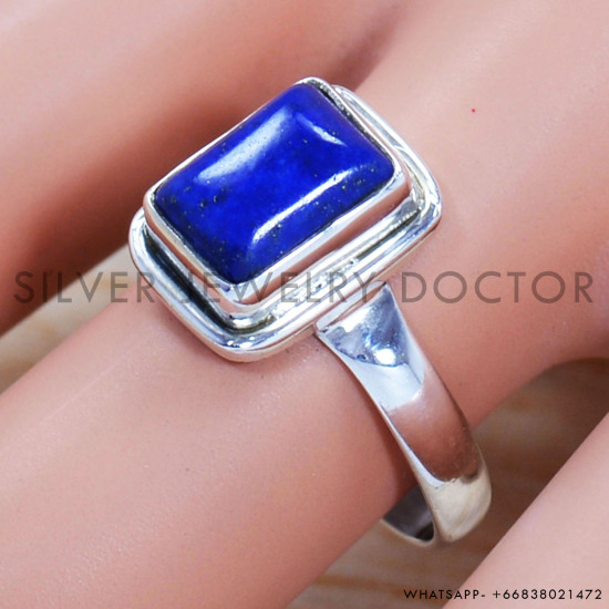Lapis Lazuli 925 Sterling Silver Ring (SJWR-1473)