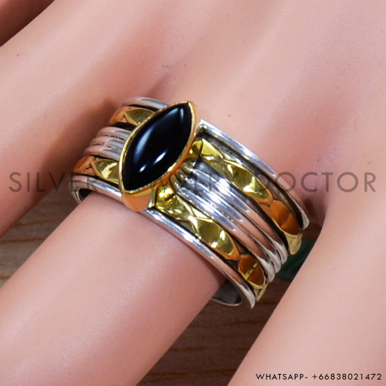 Black Onyx 925 Sterling Silver Ring (SJWR-1475) Black Onyx 925 Sterling Silver Ring (SJWR-1475)