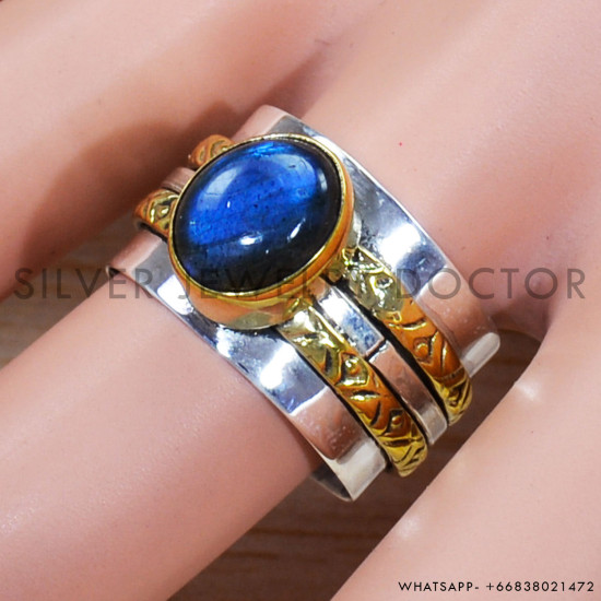 Labradorite 925 Sterling Silver Ring (SJWR-1477) Labradorite 925 Sterling Silver Ring (SJWR-1477)