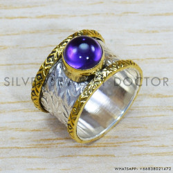 Amethyst 925 Sterling Silver Ring (SJWR-1481)