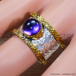 Amethyst 925 Sterling Silver Ring (SJWR-1481)