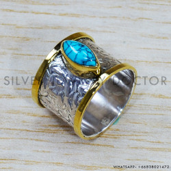 Turquoise 925 Sterling Silver Ring (SJWR-1487) Turquoise 925 Sterling Silver Ring (SJWR-1487)