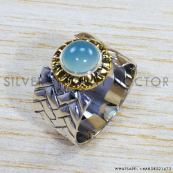 Chalcedony 925 Sterling Silver Ring (SJWR-1492)