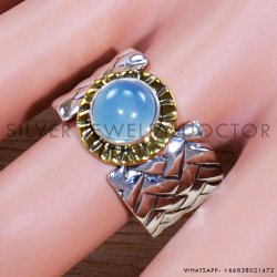 Chalcedony 925 Sterling Silver Ring (SJWR-1492)