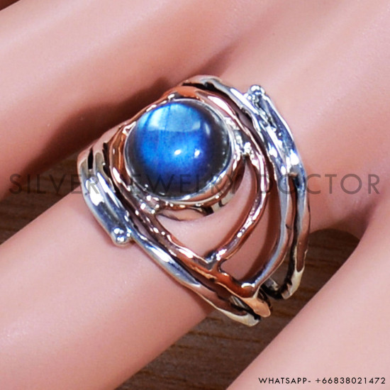 Labradorite 925 Sterling Silver Ring (SJWR-1496)
