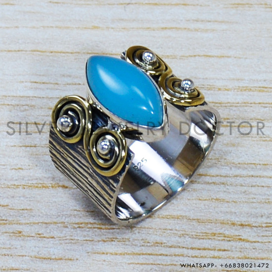Chalcedony 925 Sterling Silver Ring (SJWR-1502)