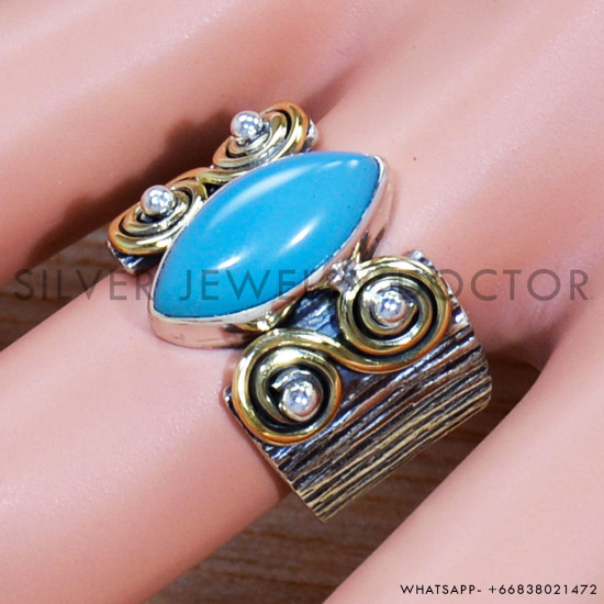 Chalcedony 925 Sterling Silver Ring (SJWR-1502)