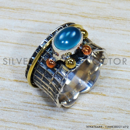 Chalcedony 925 Sterling Silver Ring (SJWR-1507)