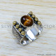 Tiger Eye 925 Sterling Silver Ring (SJWR-1509)