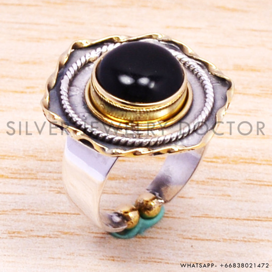 Black Onyx 925 Sterling Silver Ring (SJWR-151) Black Onyx 925 Sterling Silver Ring (SJWR-151)