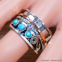 Turquoise 925 Sterling Silver Ring (SJWR-1522)