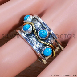 Turquoise 925 Sterling Silver Ring (SJWR-1526)