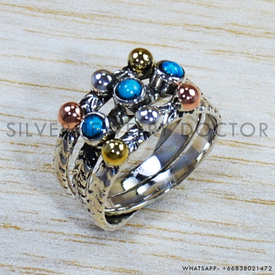 Turquoise 925 Sterling Silver Ring (SJWR-1528)