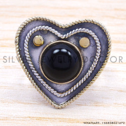 Black Onyx 925 Sterling Silver Ring (SJWR-153)