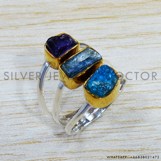 Kyanite 925 Sterling Silver Ring (SJWR-1532) Kyanite 925 Sterling Silver Ring (SJWR-1532)