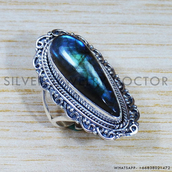 Labradorite 925 Sterling Silver Ring (SJWR-1539) Labradorite 925 Sterling Silver Ring (SJWR-1539)