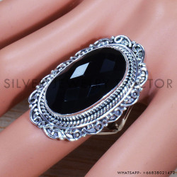 Black Onyx 925 Sterling Silver Ring (SJWR-1544)