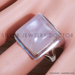 Rose Quartz 925 Sterling Silver Ring (SJWR-1546)