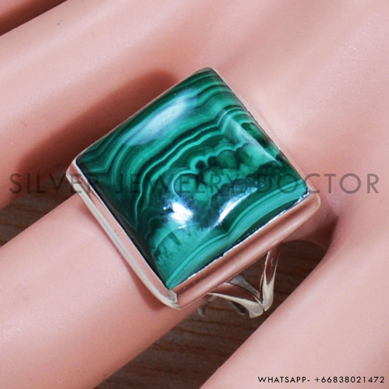 Malachite 925 Sterling Silver Ring (SJWR-1547)