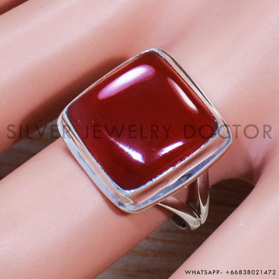 Carnelian 925 Sterling Silver Ring (SJWR-1551)