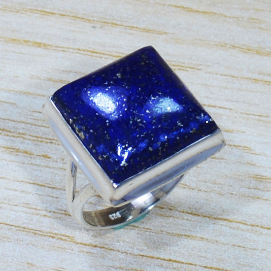 925 Sterling Silver Light Wight Jewelry Lapis Lazuli Gemstone Ring SJWR-1552