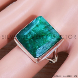 Emerald 925 Sterling Silver Ring (SJWR-1559)