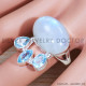Rainbow Moonstone 925 Sterling Silver Ring (SJWR-1565) Rainbow Moonstone 925 Sterling Silver Ring (SJWR-1565)