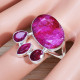 Authentic 925 Sterling Silver Ruby Gemstone Unique Jewelry Ring SJWR-1566