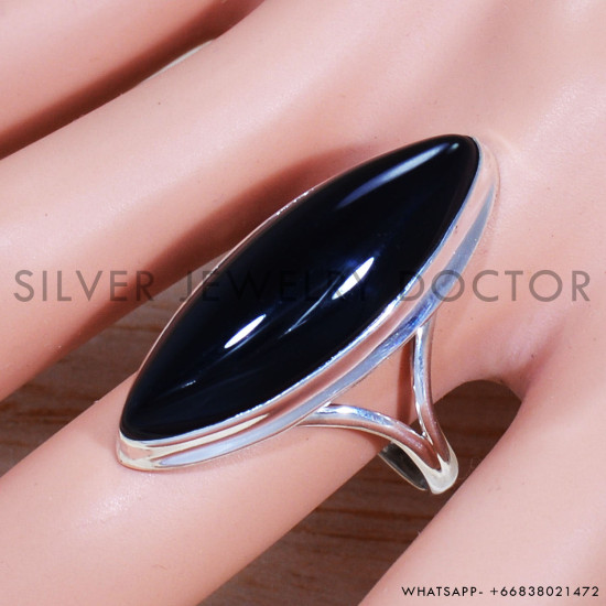 Black Onyx 925 Sterling Silver Ring (SJWR-1569)