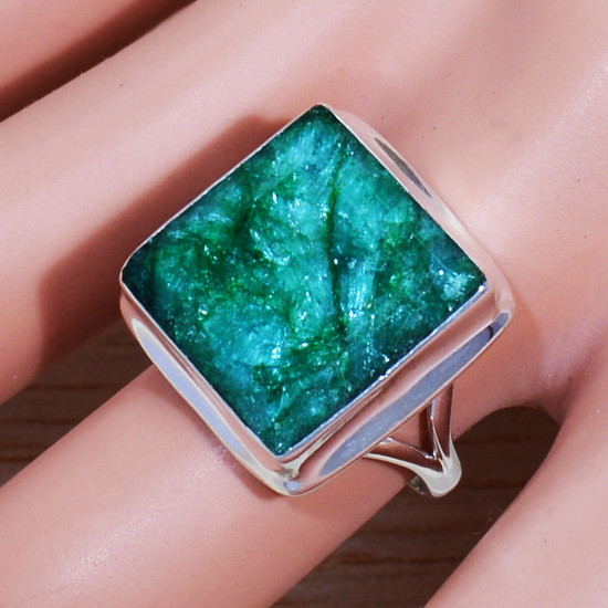 Emerald Gemstone Antique Look Jewelry 925 Sterling Silver Ring SJWR-1570