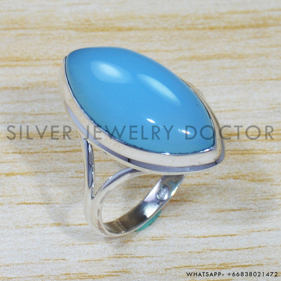 Chalcedony 925 Sterling Silver Ring (SJWR-1572)