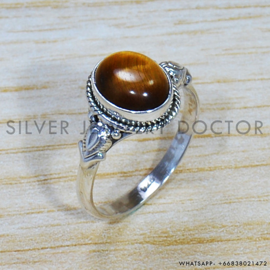 Tiger Eye 925 Sterling Silver Ring (SJWR-1579) Tiger Eye 925 Sterling Silver Ring (SJWR-1579)