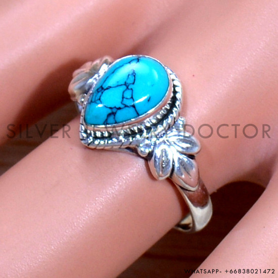 Turquoise 925 Sterling Silver Ring (SJWR-1587) Turquoise 925 Sterling Silver Ring (SJWR-1587)