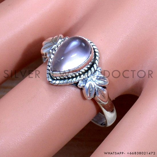 Rose Quartz 925 Sterling Silver Ring (SJWR-1589) Rose Quartz 925 Sterling Silver Ring (SJWR-1589)