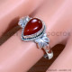 Carnelian 925 Sterling Silver Ring (SJWR-1591)