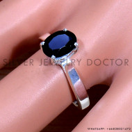 Black Onyx 925 Sterling Silver Ring (SJWR-1593) Black Onyx 925 Sterling Silver Ring (SJWR-1593)