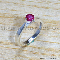 Ruby 925 Sterling Silver Ring (SJWR-1596) Ruby 925 Sterling Silver Ring (SJWR-1596)