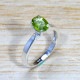 Pure 925 Sterling Silver Peridot Gemstone Jewelry New Ring SJWR-1599