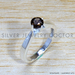 Smoky Quartz 925 Sterling Silver Ring (SJWR-1601) Smoky Quartz 925 Sterling Silver Ring (SJWR-1601)