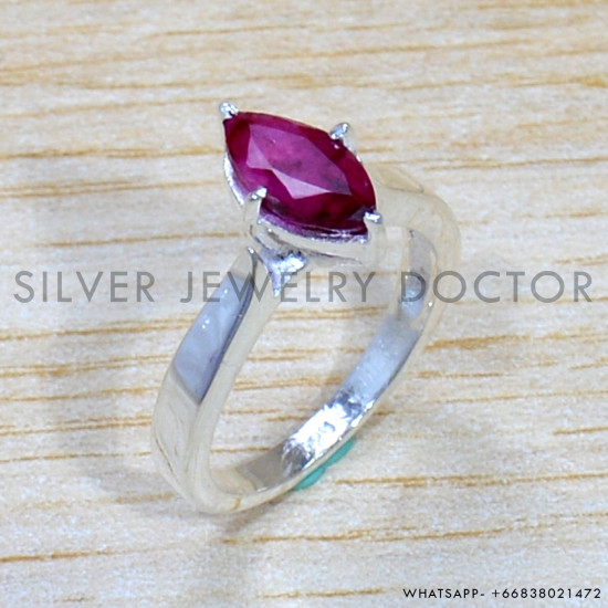 Ruby 925 Sterling Silver Ring (SJWR-1605) Ruby 925 Sterling Silver Ring (SJWR-1605)