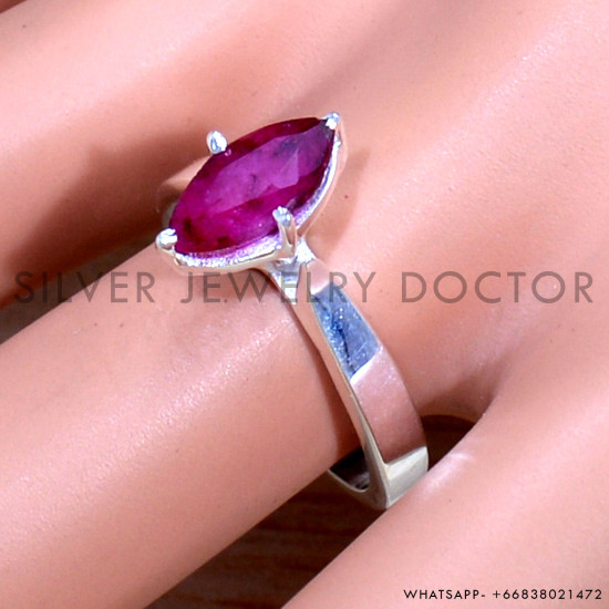 Ruby 925 Sterling Silver Ring (SJWR-1605) Ruby 925 Sterling Silver Ring (SJWR-1605)