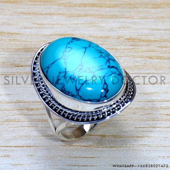 Turquoise 925 Sterling Silver Ring (SJWR-1606) Turquoise 925 Sterling Silver Ring (SJWR-1606)