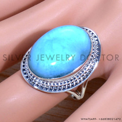 Larimar 925 Sterling Silver Ring (SJWR-1609)