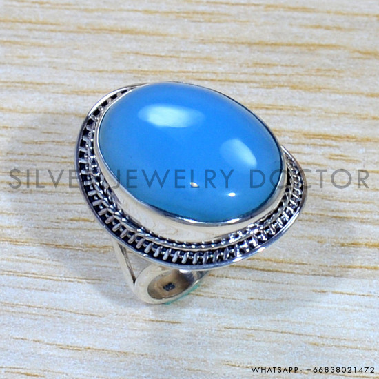 Chalcedony 925 Sterling Silver Ring (SJWR-1610) Chalcedony 925 Sterling Silver Ring (SJWR-1610)
