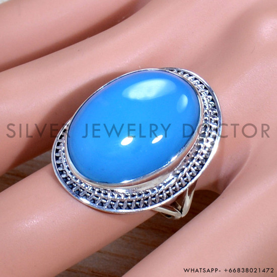 Chalcedony 925 Sterling Silver Ring (SJWR-1610) Chalcedony 925 Sterling Silver Ring (SJWR-1610)